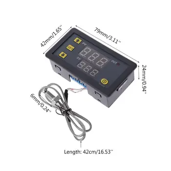 Digitalni Temperaturni Regulator -60~500âƒ K-tip M6 Sonda za Senzor Termočlen Vgrajeni Termostat 19QB - 